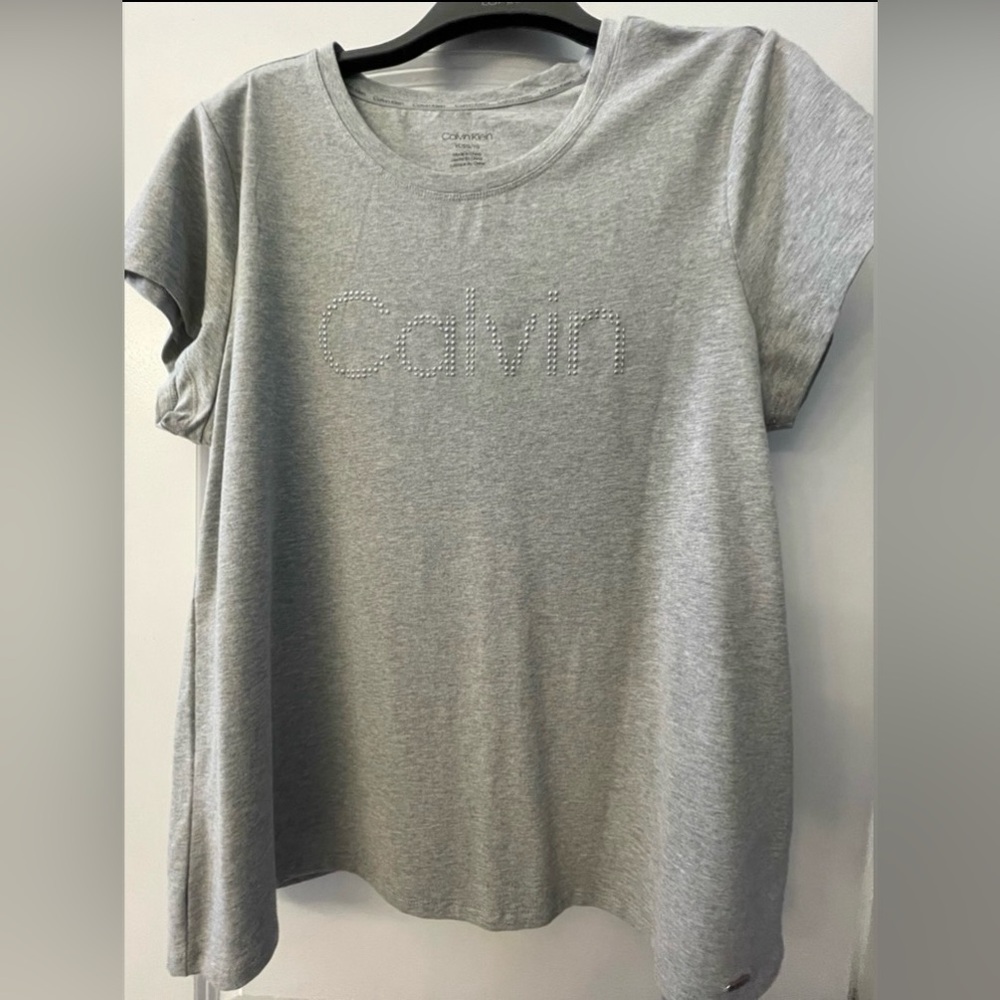 Calvin Klein studded XL cap sleeved T-shirt
